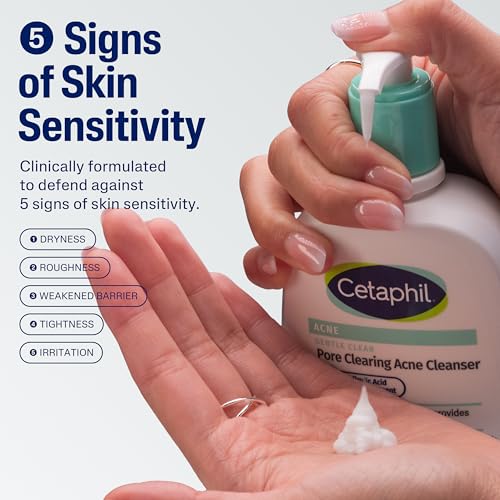 Image 2 of Cetaphil Gentle Clear Acne Foaming Face Wash, 2% Salicylic Acid, 8oz