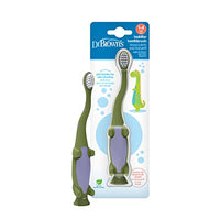 Thumbnail for Image 8 of 1 Count (Pack of 12) / Green Dinosaur for the product Dr. Brown's Toddler Toothbrush