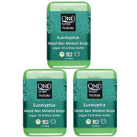 Thumbnail for Image 1 of Default Title for the product One With Nature Dead Sea Salt Eucalyptus Soap 7oz 3-Pack