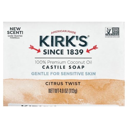 Image 1 of Default Title for the product Kirk's 100% Premium Coconut Oil Castile Bar Soap, Citrus Twist, 4 oz (113 g)
