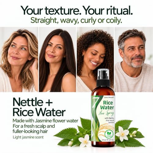 Image 7 of Seven Minerals Nettle and Rice Water Spray for Hair 4 fl oz