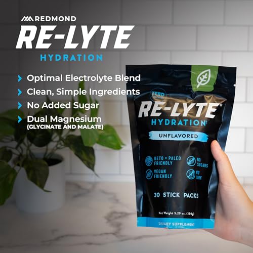 Image 6 of REDMOND Re-Lyte Sugar Free Electrolyte Powder Packets (Unflavored) 30ct
