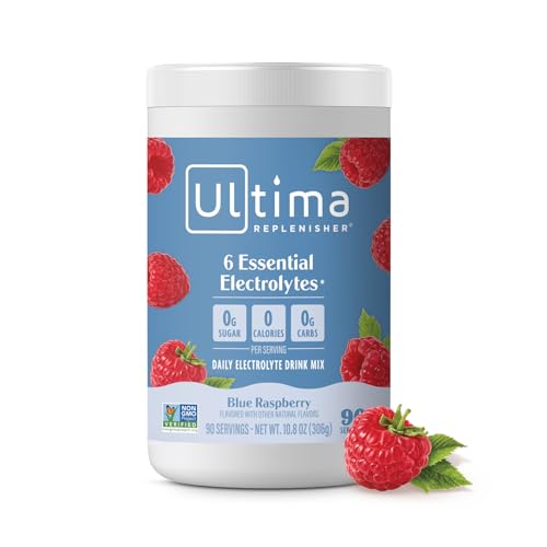 Image 5 of Blue Raspberry / 90 servings (Pack of 1) for the product Ultima Replenisher Electrolyte Powder Drink Mix