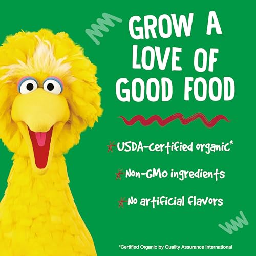 Image 6 of Earth's Best Organic Kids Snacks, Sesame Street Toddler Snacks, Organic Garden Veggie Straws, .5 oz Bags, 12 Count