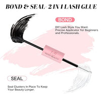 Thumbnail for Image 2 of VEYESBEAUTY Lash Bond and Seal Waterproof 2 in 1 Cluster Lash Glue Black