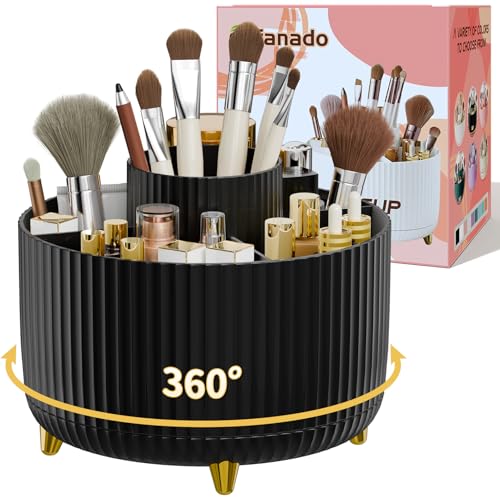 Image 3 of Black for the product fanado 360? Rotate Makeup Brush Holder Organizer