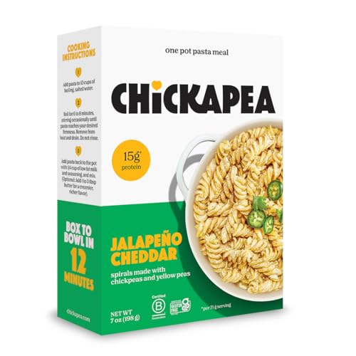 Image 1 of Default Title for the product Chickapea One Pot Chickpea Pasta - White Cheddar with Jalapeno - 7 oz (Pack of 1)