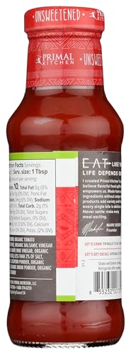 Image 2 of Primal Kitchen Spicy Ketchup Organic and Unsweetened 11.3 oz