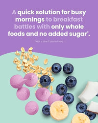 Thumbnail for Image 5 of Amara Breakfast Oat Melts - Organic Toddler Snack - Single Serve Fiber-Packed Oat Bites with Real Fruit, No Added Sugar, Quick Dissolving, Blueberry - 12 Pack