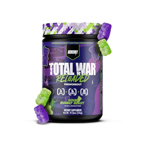 Image 6 of NEW Sour Gummy Bear (Reloaded) - 30 Servings for the product REDCON1 Total War Pre Workout Powder