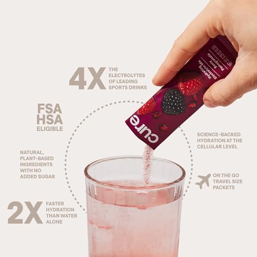 Image 3 of Cure Hydration Electrolyte Drink Powder Berry Pomegranate 8 Packets