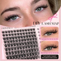 Thumbnail for Image 11 of Goddvenus Fluffy Lash Clusters Natural D Curl Cluster Eyelash Extensions