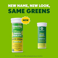 Thumbnail for Image 2 of Amazing Grass Fizzy Green Superfood Tablets, Lemon Lime, 60 Count