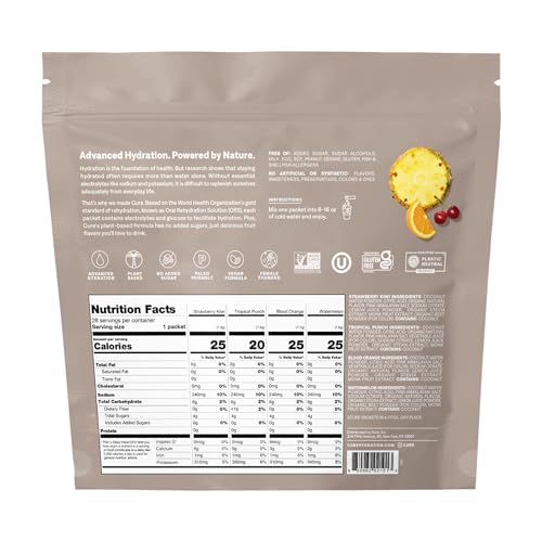 Image 2 of Cure Hydration Electrolyte Drink Powder Tropical Variety Pack 28 Packets
