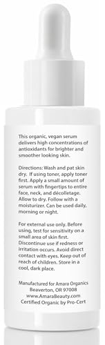 Image 2 of Organic Vitamin C Serum with Resveratrol - USDA Certified Organic Facial Skin Care - 1 fl oz