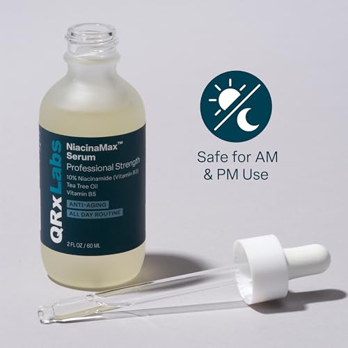 Image 7 of QRxLabs 10% Niacinamide Serum - Vitamin B5, Calendula, Tea Tree Oil - 2 oz