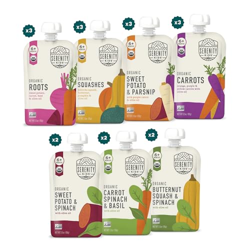 Image 1 of Default Title for the product Serenity Kids Organic Baby Food Pouches, No Added Sugar, 3.5 Oz, 18 Pack