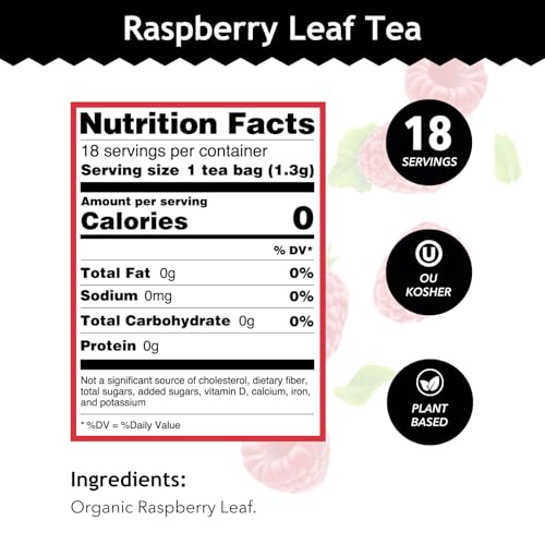 Image 2 of Buddha Teas Organic Raspberry Leaf Tea - Herbal Tea, Caffeine Free