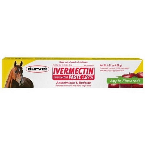 Durvet Ivermectin Paste 1.87% For Horses 6.08 GM,Apple by Durvet