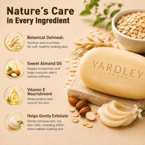Image 2 of Yardley London Bath Bar Oatmeal Almond 4 oz