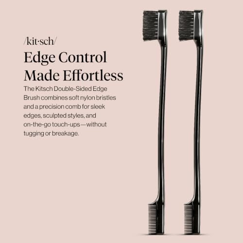 Image 2 of Kitsch Double Sided Edge Brush for Women – 2 Pcs