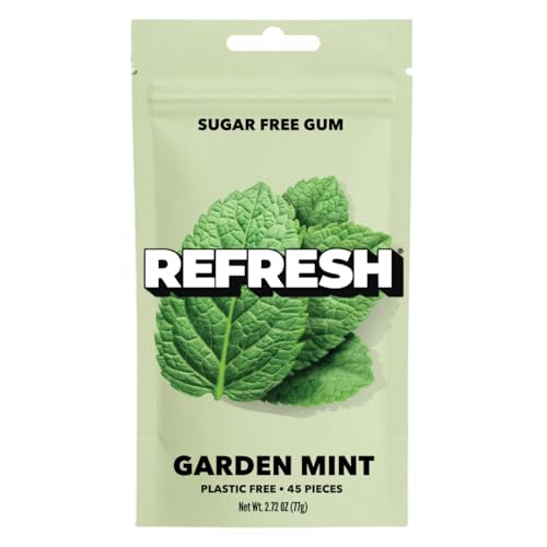 Image 4 of Garden Mint 1 Pack for the product Refresh Gum Variety Natural Sugar-Free Xylitol Chewing Gum