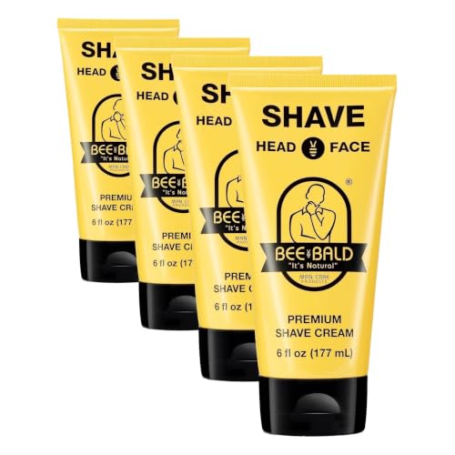 Image 1 of Default Title for the product Bee Bald SHAVE Premium Shaving Cream 6 Fl Oz Pack of 4