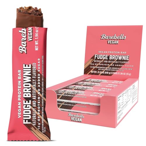 Image 1 of Default Title for the product BAREBELLS Vegan Protein Bars Fudge Brownie 12 Count