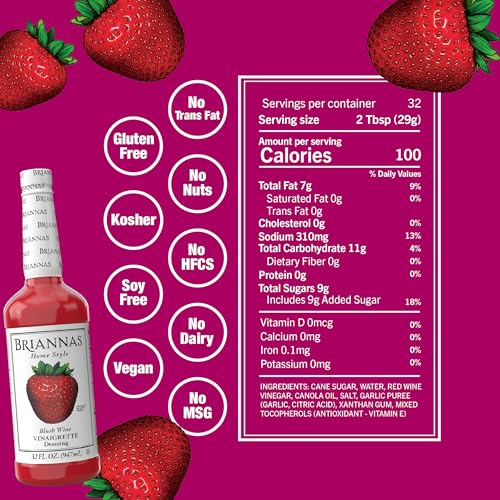 Image 2 of BRIANNAS Home Style Blush Wine Vinaigrette, Gluten Free, 32 oz