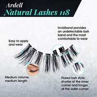 Thumbnail for Image 3 of Ardell Natural Lashes False Eyelashes 118 - Black, Lightweight Strip Lashes for Everyday Wear, Reusable Lash Pack, 4 Pair