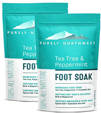 Thumbnail for Image 2 of 32 Ounce (Pack of 1) for the product Purely Northwest Tea Tree, Peppermint, MSM & Epsom Salt Foot Soak - 1 Pound