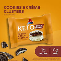 Thumbnail for Image 2 of Atkins Keto Cookies & Crème Clusters, 8 Count (Pack of 4)