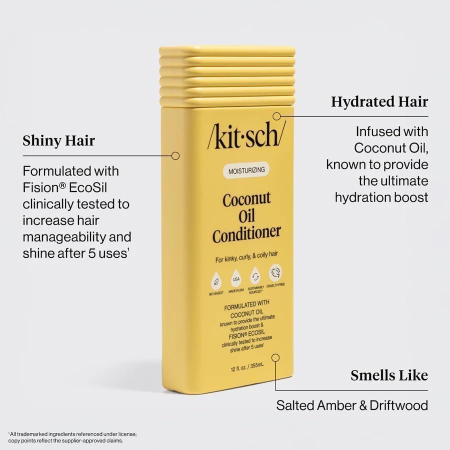 Image 2 of Kitsch Coconut Oil Hair Conditioner for Women & Men – 12 oz