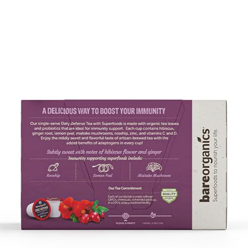 Image 4 of BareOrganics Daily Defence Tea Organic Tea Pods for Keurig 10ct