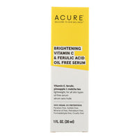Thumbnail for Acure Brightening Vitamin C & Ferulic Acid Oil Free Serum 1 Oz