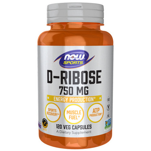 Now Foods D-Ribose 750 mg 120 Caps