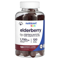 Thumbnail for Nutricost Kids Elderberry Gummies Berry 50 Mg 120 Count