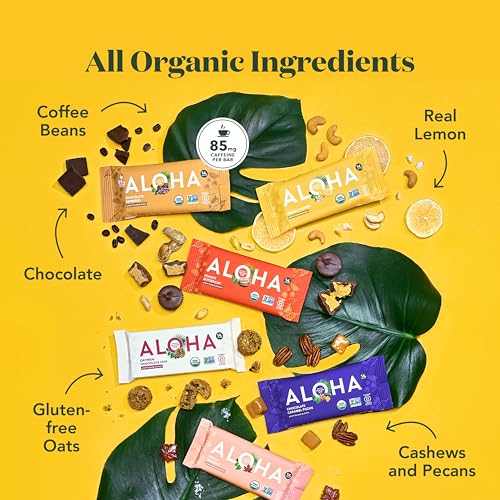 Image 5 of ALOHA Organic Plant Based Protein Bars 6 Flavor Variety Pack 12 Count