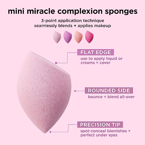 Image 3 of Real Techniques Mini Miracle Complexion Sponge 4 Count
