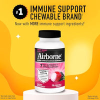 Thumbnail for Image 2 of Airborne 1000mg Vitamin C  Zinc Immune Support Supplement Chewable Tablets 116 Count (2 Pack)
