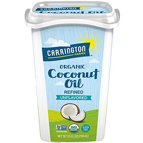Image 1 of Default Title for the product Carrington Farms Organic Refined Coconut Oil, Gluten Free, Non-GMO Verified, 25 Ounce (Pack of 6)