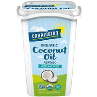Thumbnail for Image 1 of Default Title for the product Carrington Farms Organic Refined Coconut Oil, Gluten Free, Non-GMO Verified, 25 Ounce (Pack of 6)