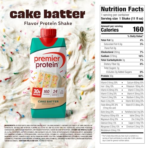 Image 2 of Premier Protein 30g High Protein Shake, Cake Batter, 4 Pack