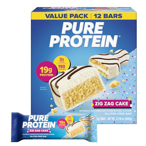 Image 1 of Default Title for the product Pure Protein Zig Zag Cake Protein Bars, 19g Protein, Gluten Free, 12 Ct