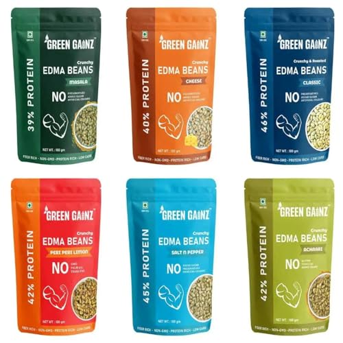 Image 1 of Default Title for the product Generic Roasted Edamame 6 Flavours (pack of 6-100gm each)