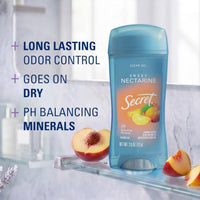 Thumbnail for Image 2 of Secret Antiperspirant Deodorant for Women, Sweet Nectarine Scent, 2.6 oz