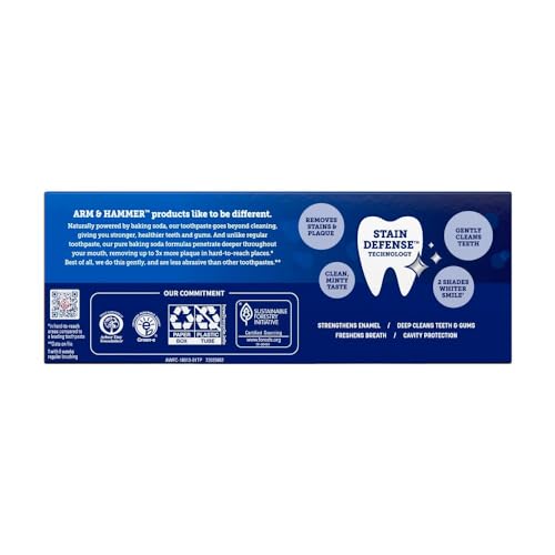 Image 2 of ARM & HAMMER Advance White Toothpaste, Clean Mint, Extreme Whitening 4.3 oz (Pack of 6)