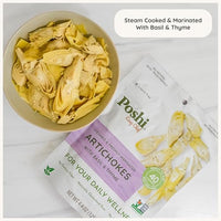 Thumbnail for Image 3 of Poshi Marinated Artichoke Hearts, Basil & Thyme, 6-Pack, 4.4 oz