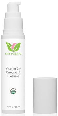 Thumbnail for Image 1 of Default Title for the product Organic Vitamin C Facial Cleanser with Resveratrol - USDA Certified Organic Face Wash - 1.7 fl oz