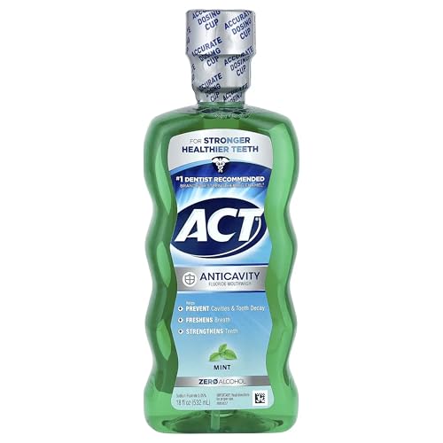 Image 2 of Mint / 18 Fl Oz (Pack of 4) for the product ACT Anticavity Fluoride Mouthwash